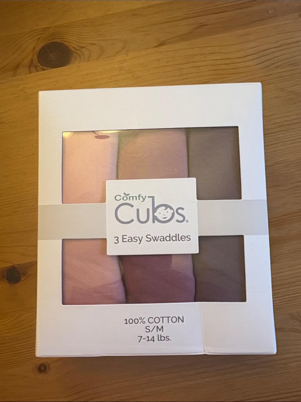 Comfy Cubs 3 Easy Swaddles - Pink & Mauve Set